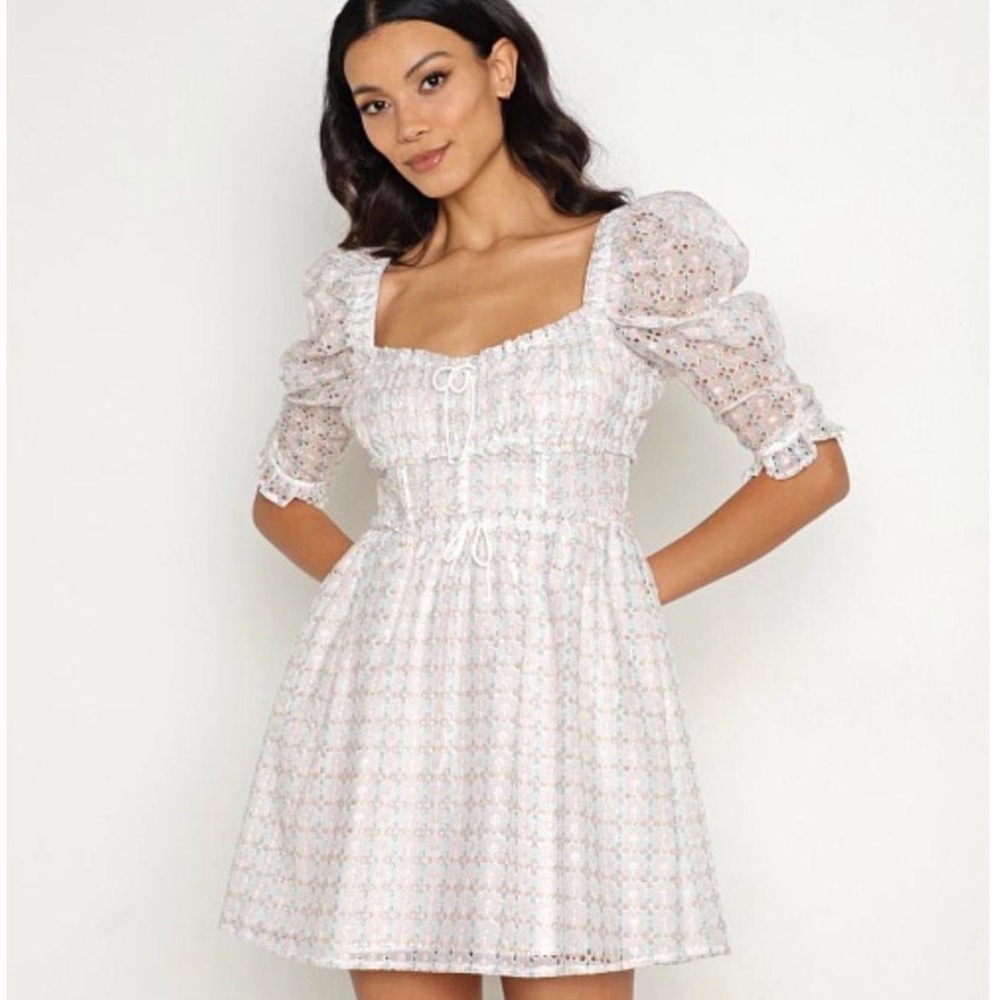 For Love And Lemons Pastel Patterned Dress